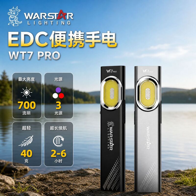 Ultra-Thin Edc Portable Flashlight 700 Lumens Magnetic Cob Floodlight Uv Dual Light Source Inspection Work Light