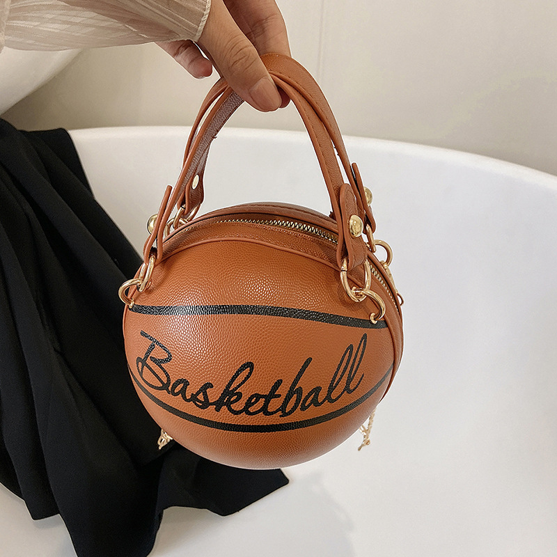 Bolso de baloncesto personalizado con cadena de letras para mujer, bolso de hombro sencillo de estilo extranjero coreano a la moda, novedad de 2024