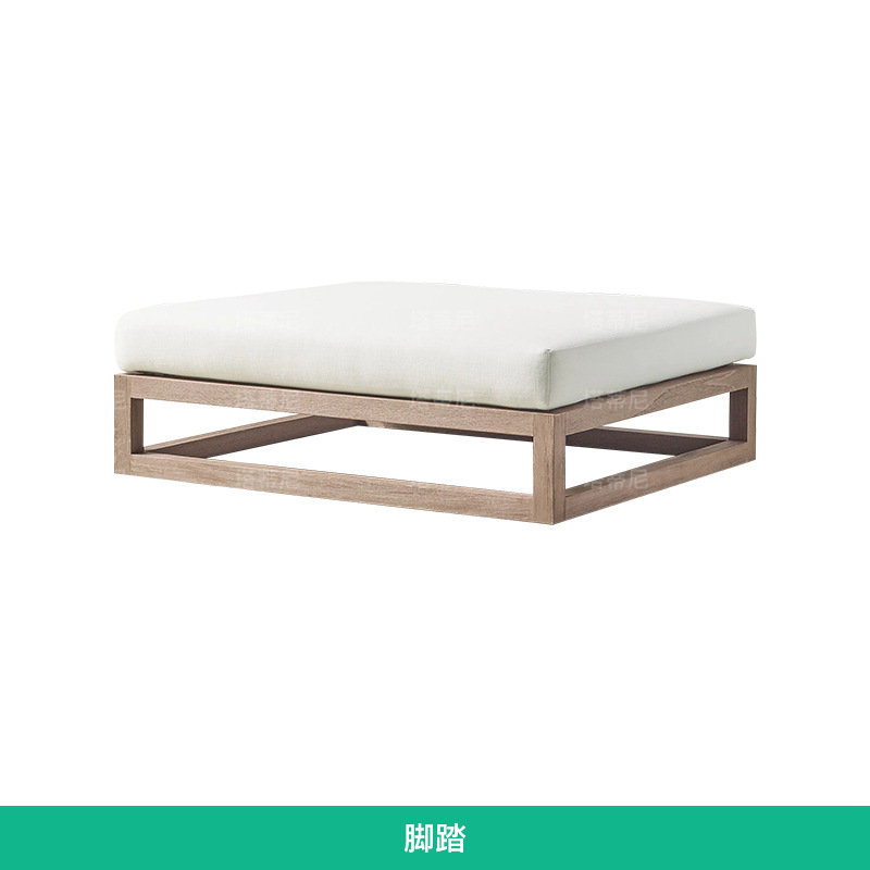 Conjunto de muebles de teca para exteriores, resistentes al agua y a los rayos UV, para patio, jardín, terraza, sofá de aluminio para balcón.