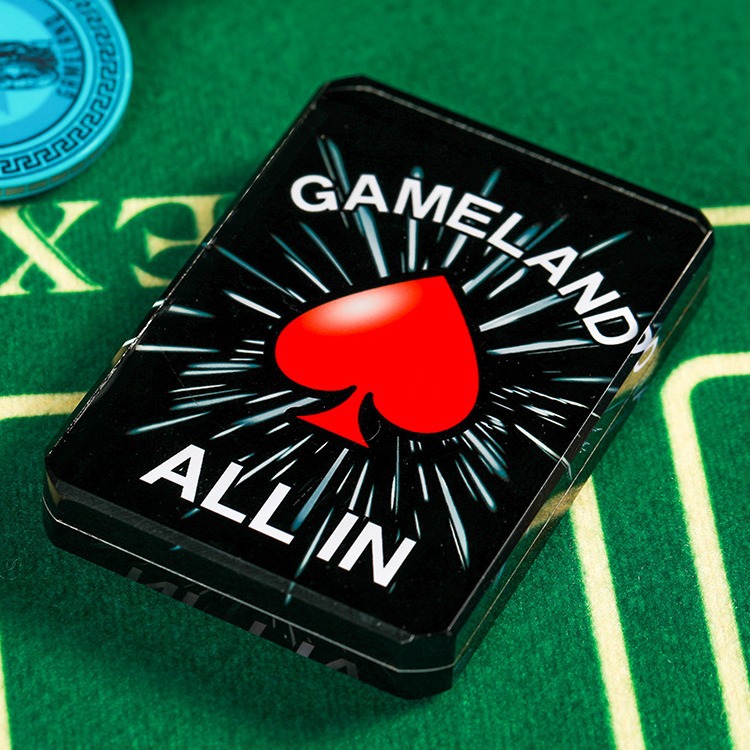 ALL IN black crystal Texas poker chip Zhuang yard Zhuang brand card pressing piece de Pu accessories