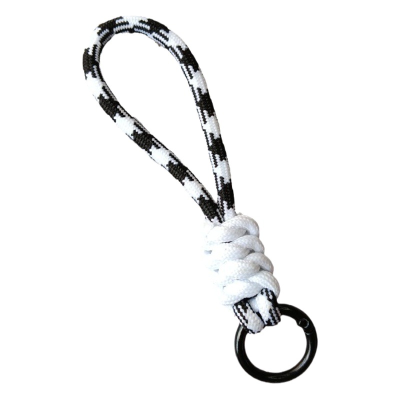 Cordón de teléfono móvil anudado a juego de color cordón corto tejido creativo teléfono móvil Shell llavero cordón anti-perdido desmontable 12CM