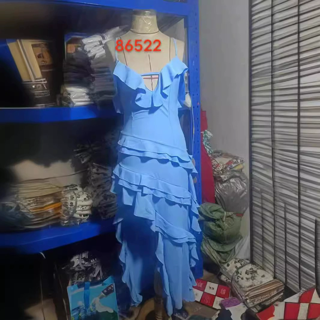 Трансграничная внешняя независимая станция Amazon 2024 новый европейский и американский сексуальный слинг нерегулярные сплошные платья