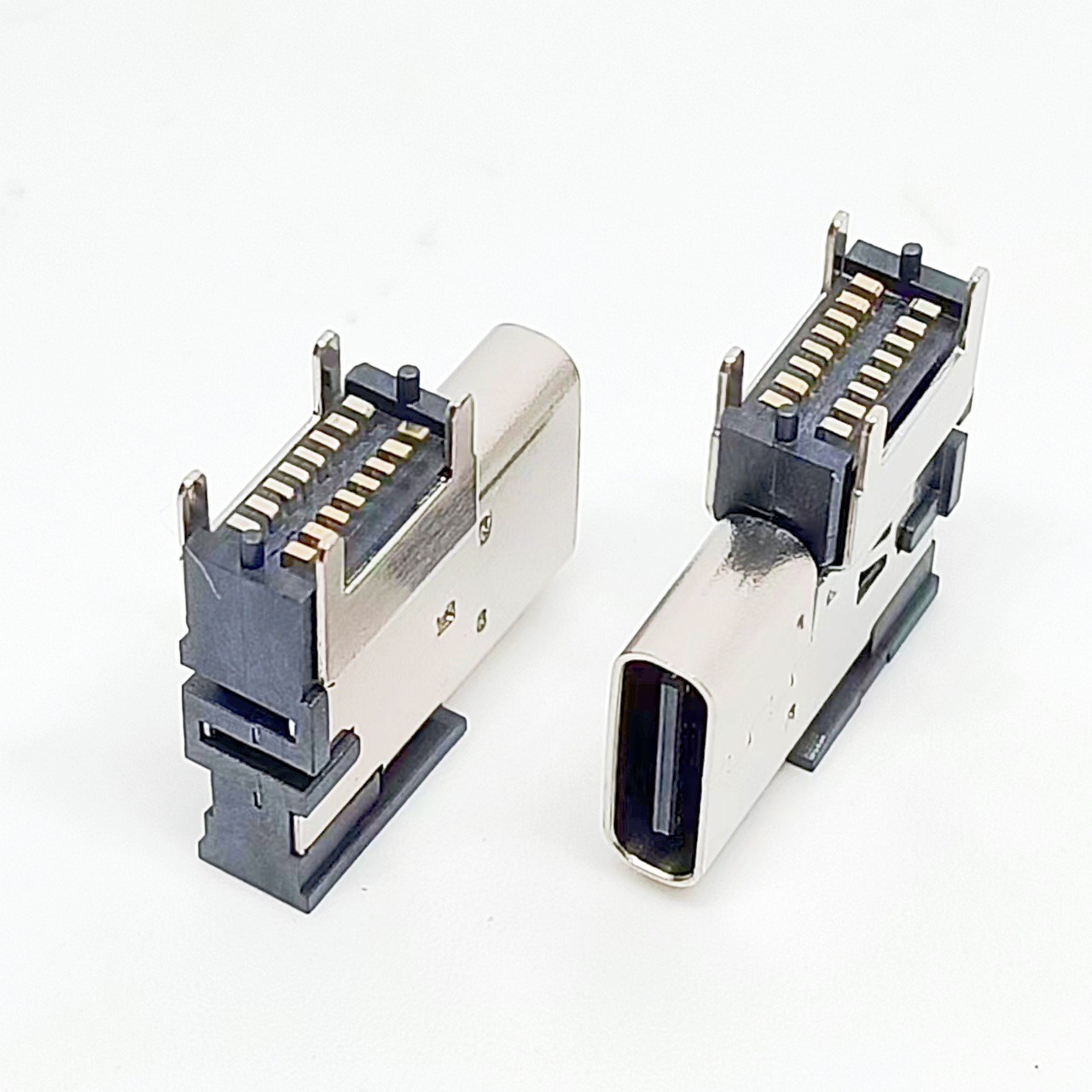 TYPE C USB 3.1 16PIN侧贴垫高母座 垫高2.6 CH6.7/7.2 编带装