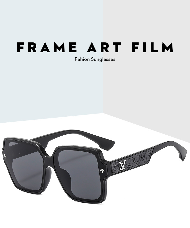 2024 New Yangshulin Square Frame Letter Women's High end Fashion Sunglasses_voghion.com