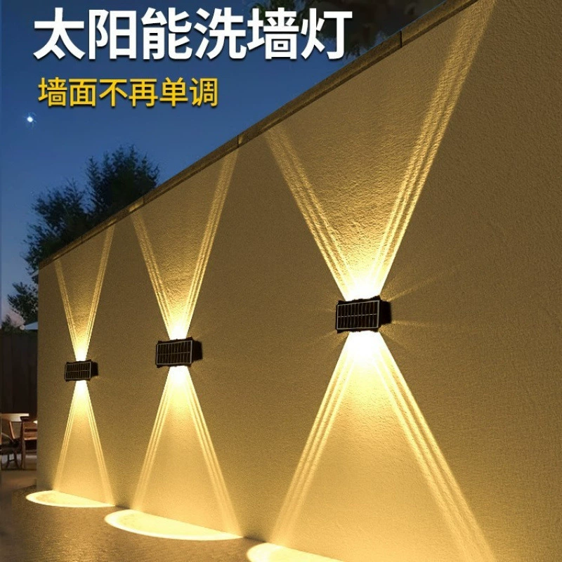 Новый солнечный настенный светильник для декора ландшафта, виллы, балкона, сада, уличный настенный светильник для улицы