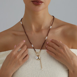 (Cross-border trading), accessory, beads, fashionable genuine design necklace from pearl, European style