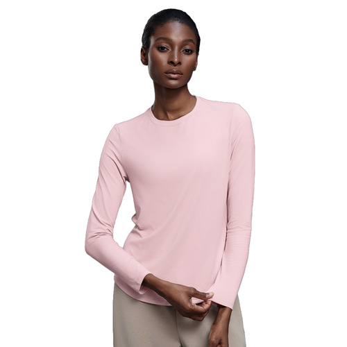 Relaxed Loose Sport Long-Sleeve T-Shirt, Lightweight Breathable Versatile Fitness Yoga Top for Women - Autumn D25148