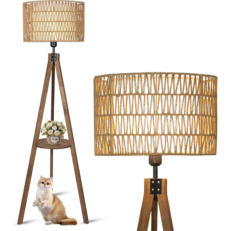 Cross-Border Exclusive Supply of Tripod Floor Lamps with Fabric Shades, Suitable for Bedroom and Living Room Cross-Border Exclusive Supply of Tripod Floor Lamps with Fabric Shades, Suitable for Bedroom and Living Room