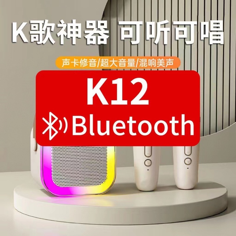 K12 クロスボーダーホットスタイルワイヤレスマイクオーディオオールインワンマイクホームワイヤレス Bluetooth カラオケオールインワン歌う機|undefined