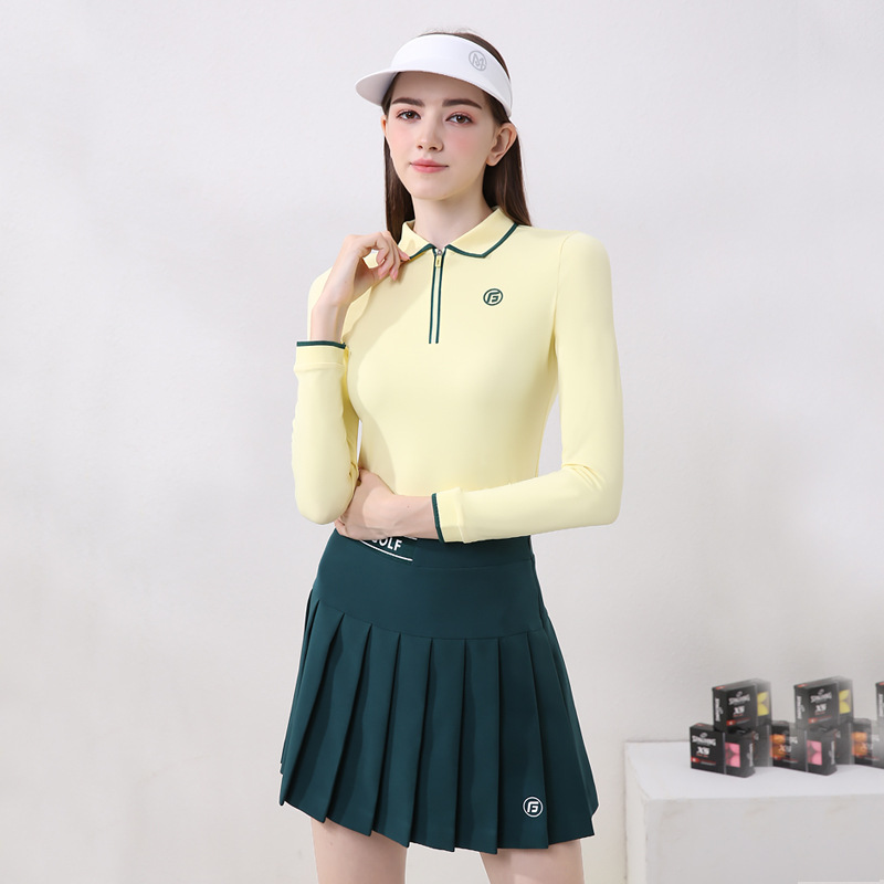 Golf Women's Spring and Autumn slim breathable stretch pleated skirt ladies outdoor sports suit Golf clothing
