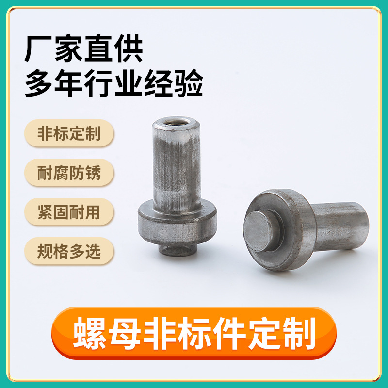 批发304不锈钢铆钉 机械工业紧固件 异形连接件 平头螺丝冷镦处理