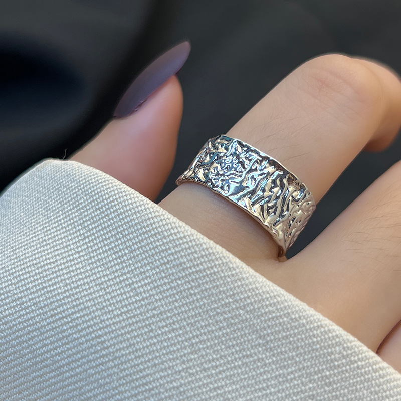 Lady Geometric Silver Plated Plating Rings