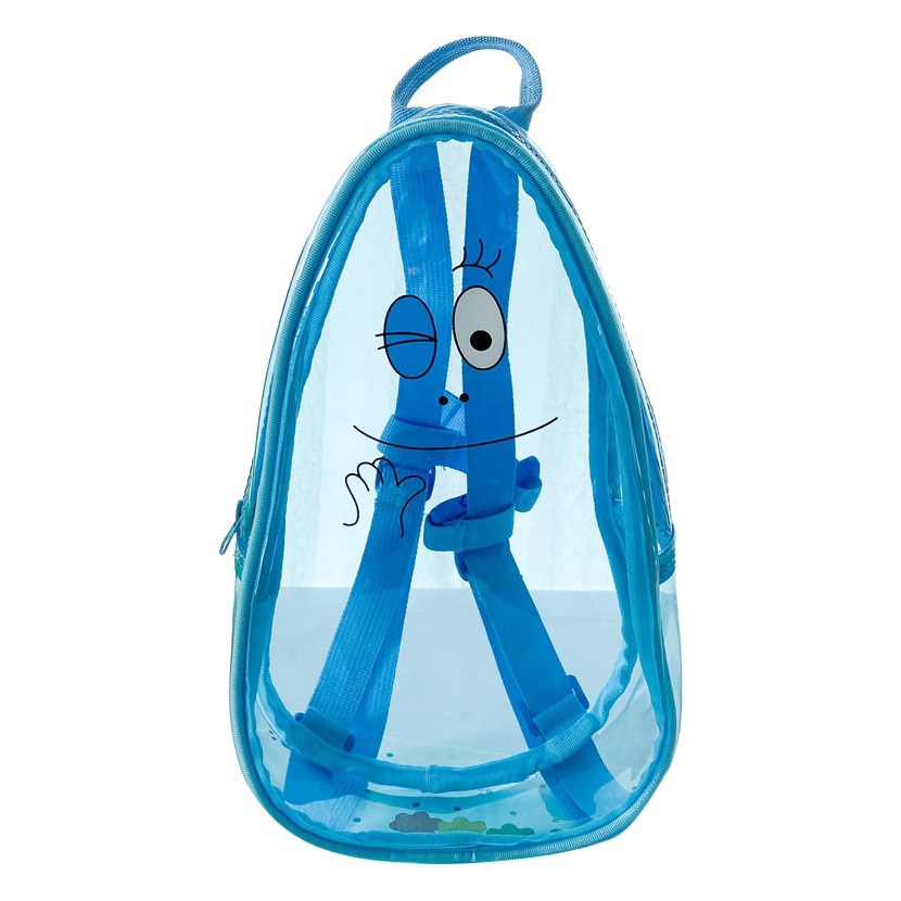 Ins Children's Cartoon Backpack Baba Daddy Cute Toddler Baby Men's and Women's Plastic Transparent Jelly Schoolbag