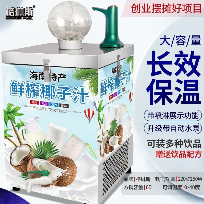摆摊创业商用移动椰子汁果汁机冷饮机电瓶全自动送核心技术配方