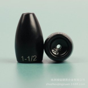 Matte Black Lure Accessories, Waist Drum Bullet Pendant, Texas Fishing Group Tungsten Steel Olive-Shaped Bullet Pendant, Multiple Sizes