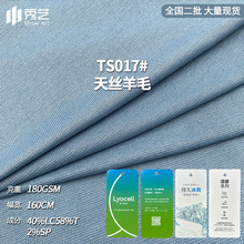莱赛尔天丝羊毛双面弹力针织冰感面料春夏衣服汗布打底衫T恤布料