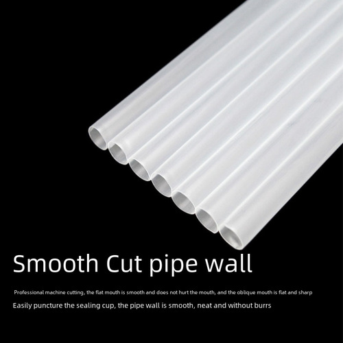 Disposable plastic straw with pearl milk tea fine straw, 19cm juice straw, bulk packaging, commercial use