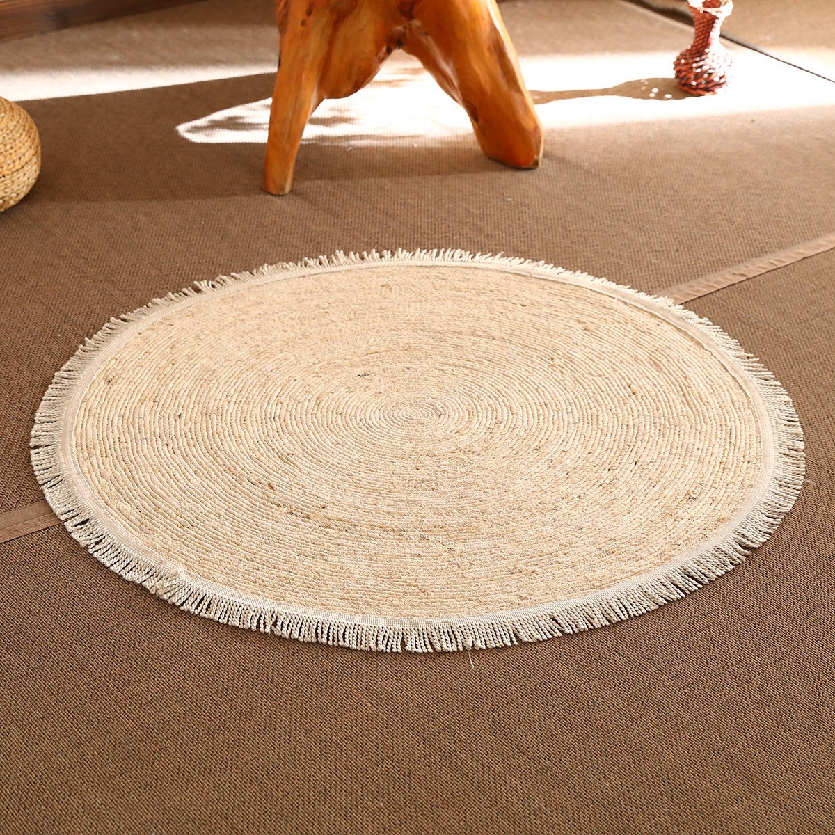 옥수수 태슬 엣지 러그 100cm