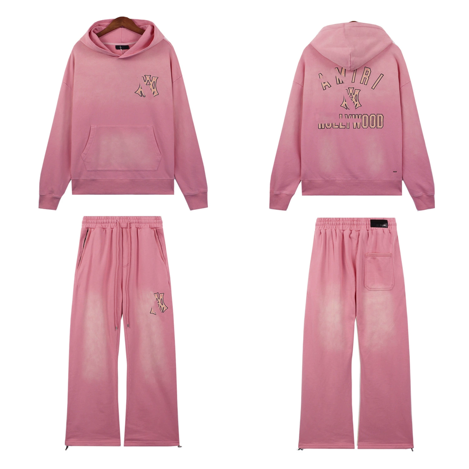 Sweatshirt, overall with letters, men's trousers, hoody for leisure
