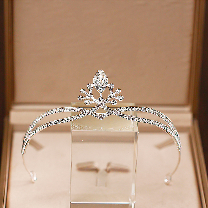 ブライダルヘッドドレス、王冠、結婚式、豪華で雰囲気のある日本と韓国のウェディングドレス、ヘアアクセサリー、18歳の誕生日、成人式、クラウンアクセサリー|undefined