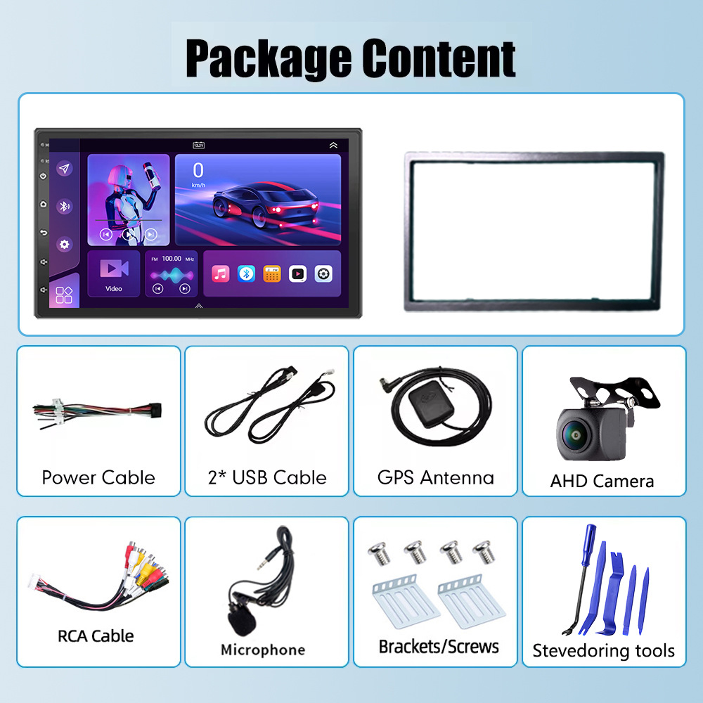 7寸店铺标配+小工具+AHD摄像头 / 1+16GB+Carpaly    4核WiFi版