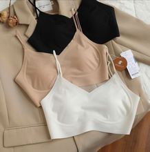 隐形同款超薄无痕内衣女美背新款胸垫聚拢侧收无钢圈抹胸胸罩夏季