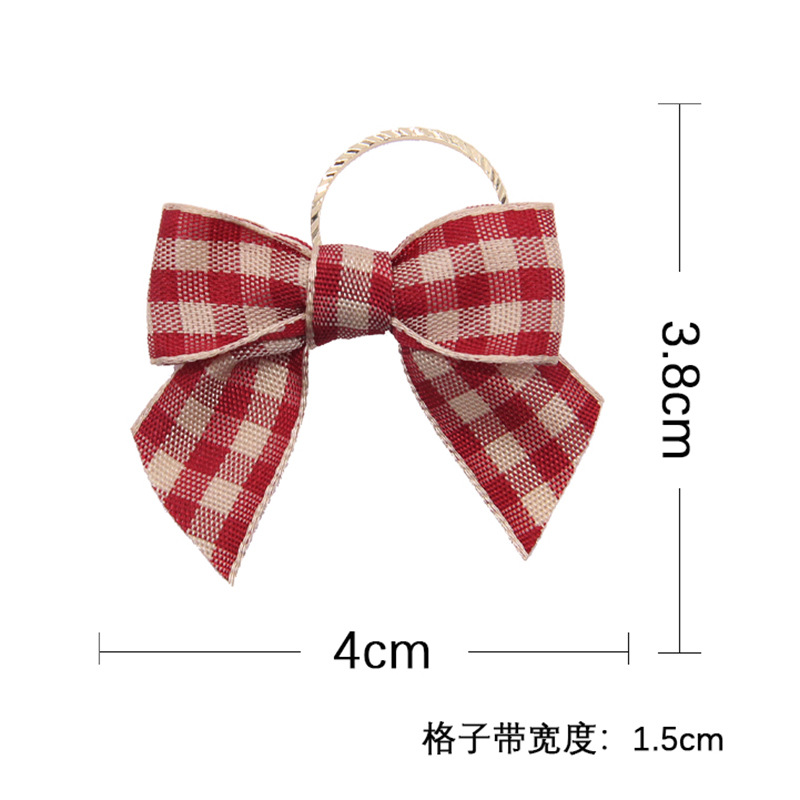 Tianyi belleza cinta arco rojo y blanco a cuadros cinta arco botella de perfume decoración embalaje arco