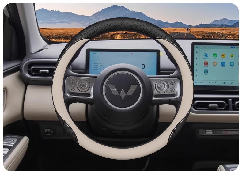 2025 Hongguang Steering Wheel Cover Wuling Mini Four-door Macaron Three-generation Four-season Handicap Cover