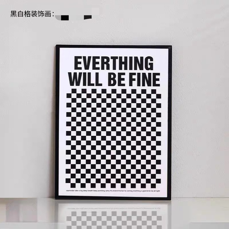 北欧イン九方格子装飾絵画美容テーブルテレビキャビネットベッドサイド靴キャビネット絵画寝室抽象装飾品|undefined