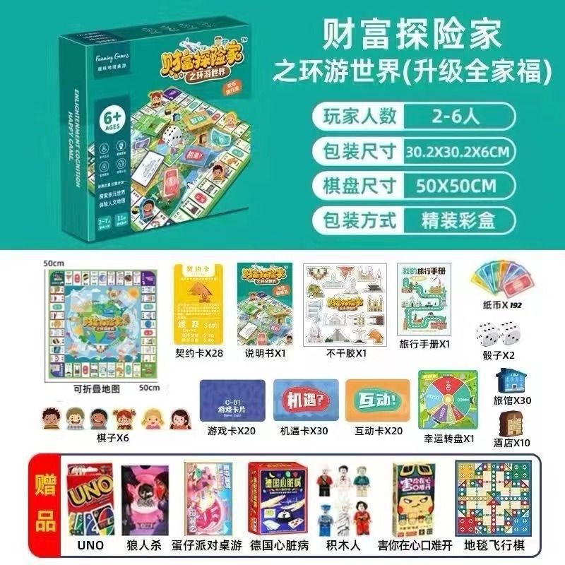 大号富翁游戏棋经典豪华升级超大桌游学生宿舍儿童节聚会桌游|undefined