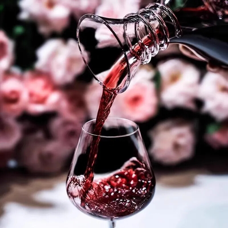 Decantador de vino tinto de alta gama, innovador cristal, copa de vino tinto de Borgoña, petaca dividida, juego de vino romántico de estilo europeo, juego para el hogar