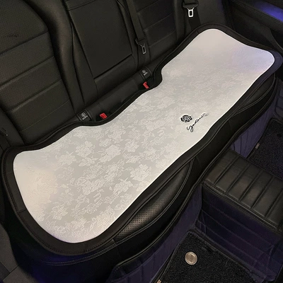 Cover for Women, Seat cushion, seat cover - universal-for-all-seasons-small-camellia-white-linen-rear-seat-cushion-leaflet-no-specifications