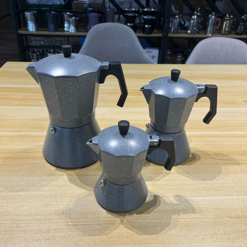 Cross-Border In-Stock Goods: Induction Moka Pot, Base-Coated Coffee Pot, Italian Espresso, Direct Supply from the Manufacturer