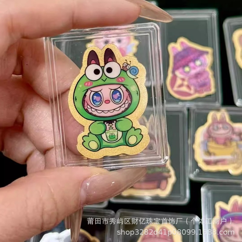 卡贴纸库洛米小新皮卡丘哆啦A梦泡泡玛特财库手机贴潮流金饰|undefined
