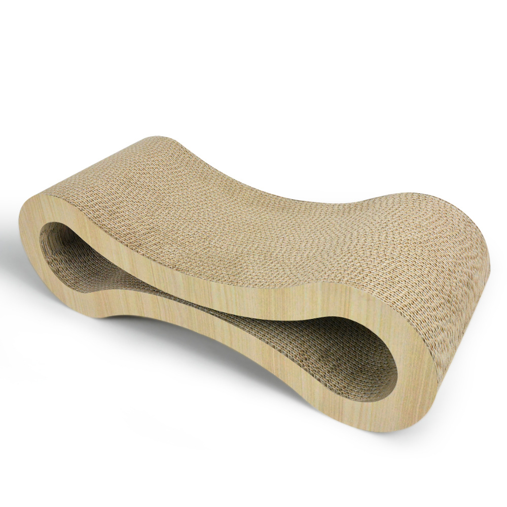 Papel corrugado para mascotas Tablero de agarre de gato de 8 caracteres Tablero de agarre de gato de papel corrugado Tablero de agarre de gato de 8 caracteres Garra de pulido de gato Venta caliente transfronteriza