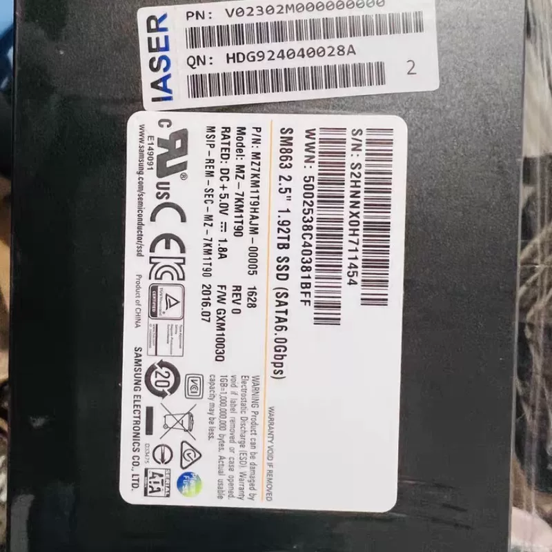 Твердотельный накопитель SM863A 1.92 ТБ