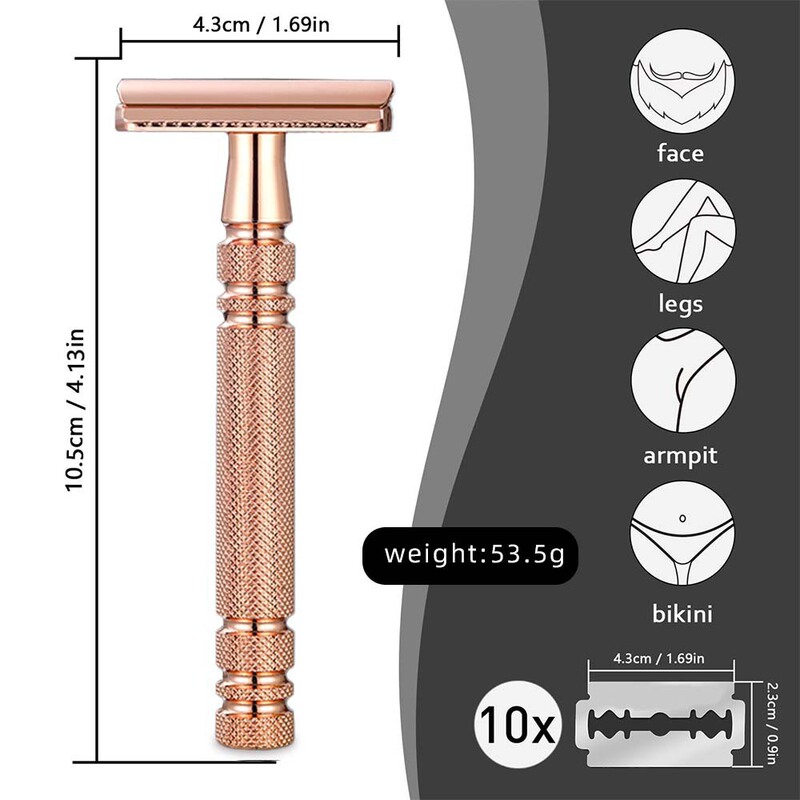 Cross-Border Manual Razor Replaceable Double-Sided Blade Unisex Razor Safety Razor Shaving Home