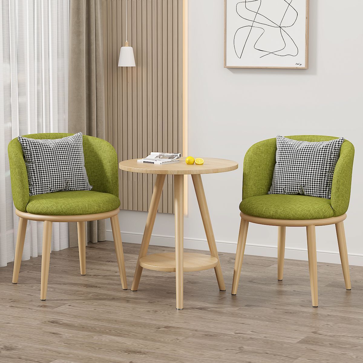 Mesa y silla de ocio balcón sala de estar de lujo ligera mesa y silla combinación de hotel de alojamiento residencial negociación en línea mesa y silla set de tres piezas