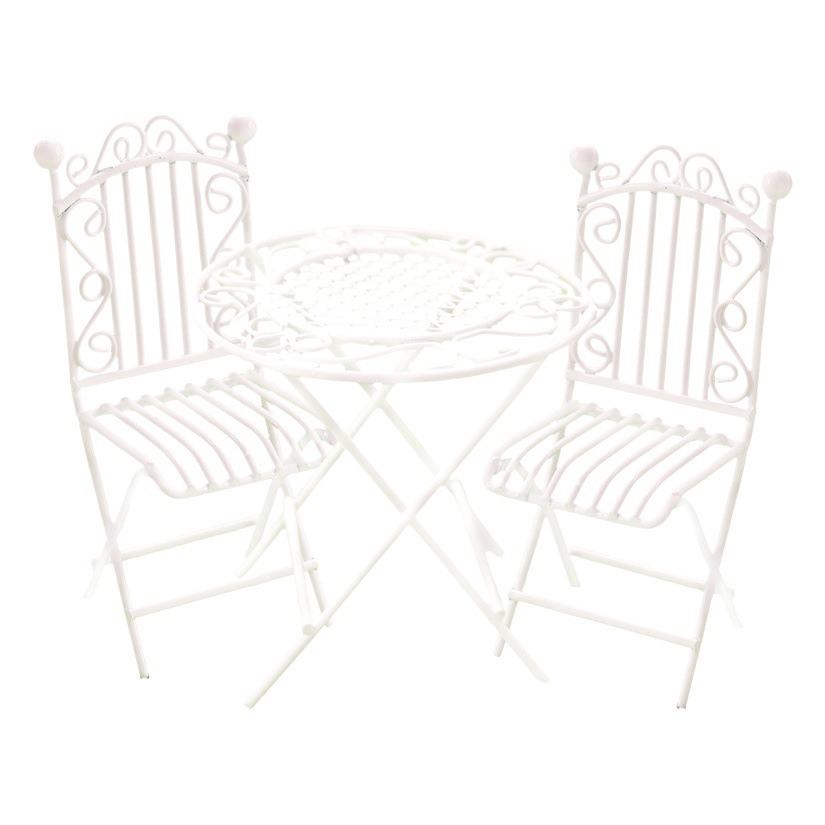 Comida en miniatura juego mesa de hierro silla mini modelo 1:12 puntos casa muñeca vida escena Dollhouse Juguetes