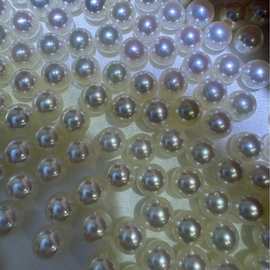 天然淡水珍珠裸珠散珠强光正圆无暇单颗DIY吊坠耳钉项链手链