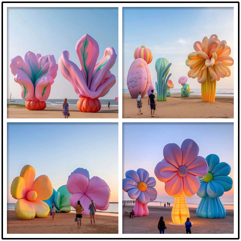 充气卡通气模人偶花朵网红大型水果月球火箭膨胀动物行走公仔广告