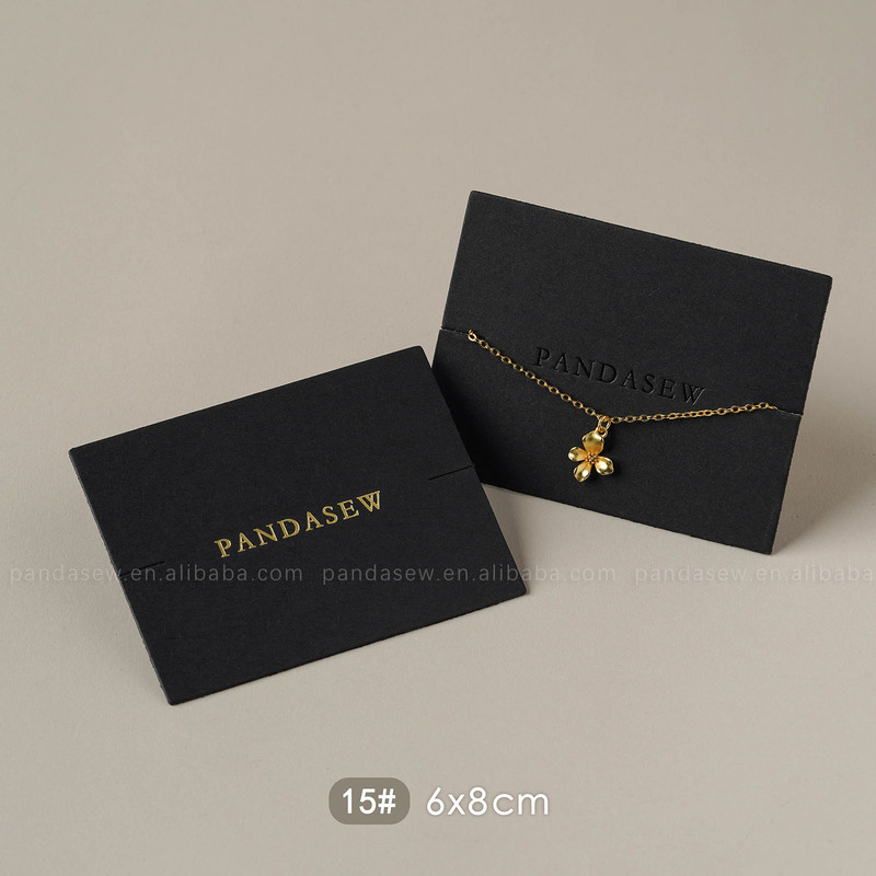 Pandasew 印制logo简约厚克重黑白卡纸耳环吊坠项链收纳|undefined