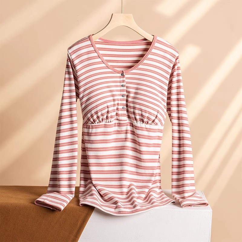 Розовый полосатый топ