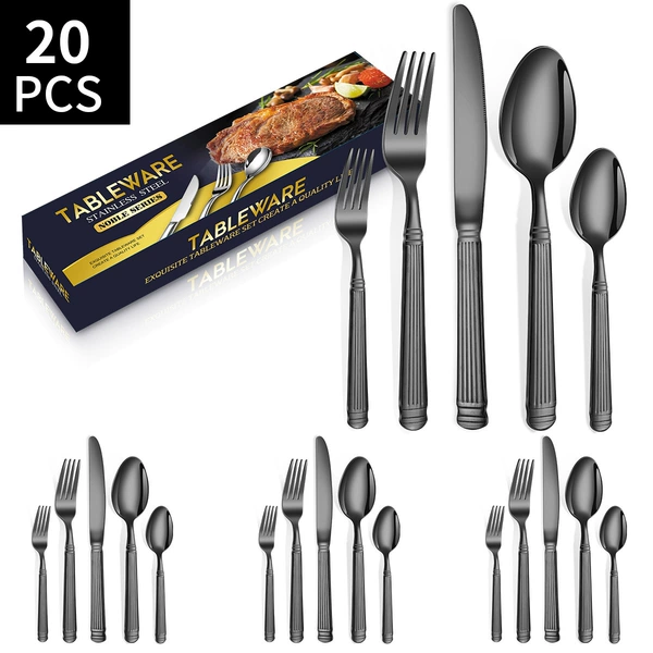 Black set, 20 pieces