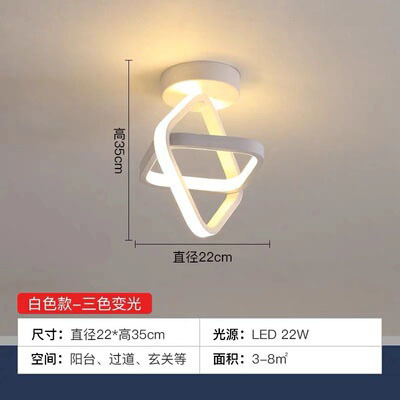 Luces de pasillo, luces del vestíbulo de entrada, luces de hierro forjado para escaleras, luces LED de techo para el guardarropa, luces de balcón, lámparas Zhongshan image 21