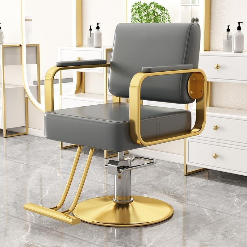 Fabricante al por mayor elevable silla de cabello giratoria salón de cabello de acero inoxidable taburetes de corte de pelo teñido silla de cabello