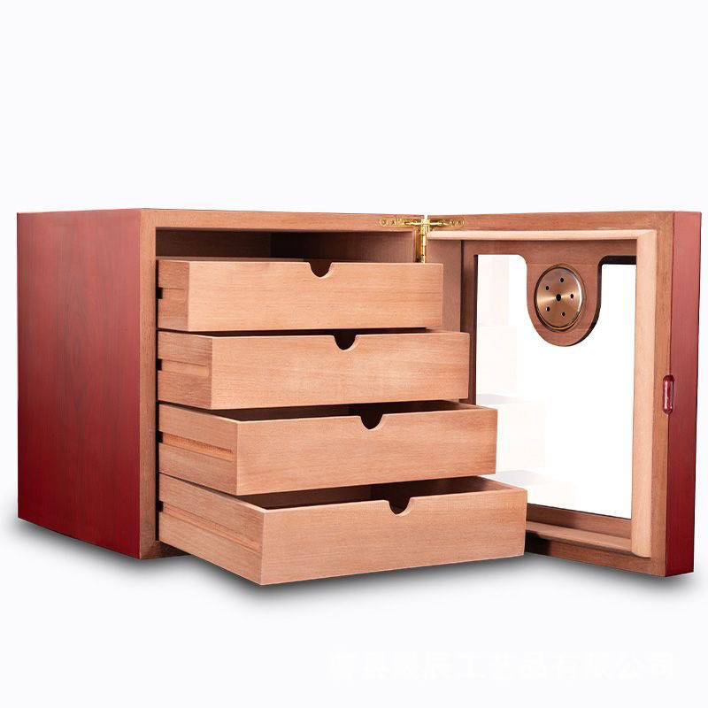 Caja de cigarros de madera americana extraíble multi-capa caja de almacenamiento de cigarros de gran capacidad caja de cigarrillos en casa caja hidratante