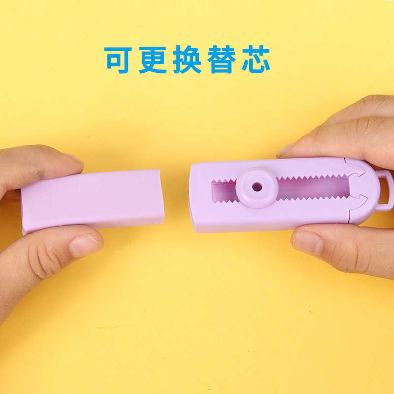 メーカー直販の押し引き消しゴム学生美術試験で消しゴムのきれいな粉を塗り直して芯を交換することができます。|undefined