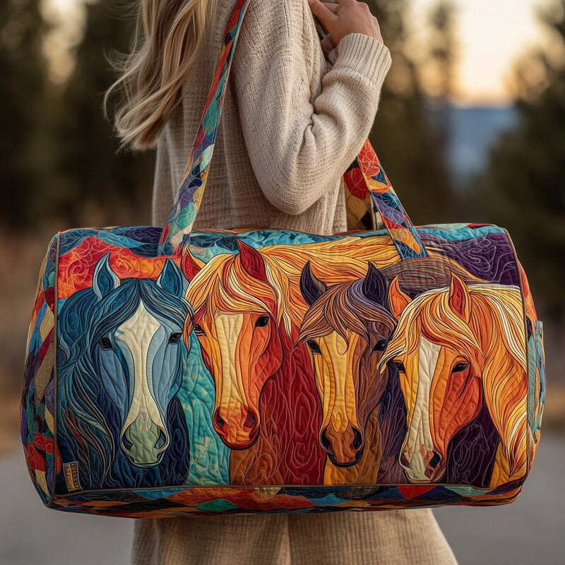 3D New Independent Stand-Alone Horse Series Travel Bag Fashion Printed Women's Yoga Bag Handbag