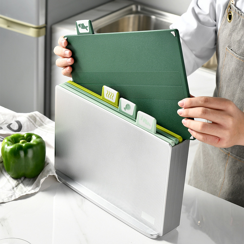 Multi-functional Four-piece Classification Cutting Board suit Food Supplementary Cutting Board Household Fruit and Vegetable Meat Classification Cutting Board Storage Cutting Board Multi-functional Four-piece Classification Cutting Board suit Food Supplementary Cutting Board Household Fruit and Vegetable Meat Classification Cutting Board Storage Cutting Board